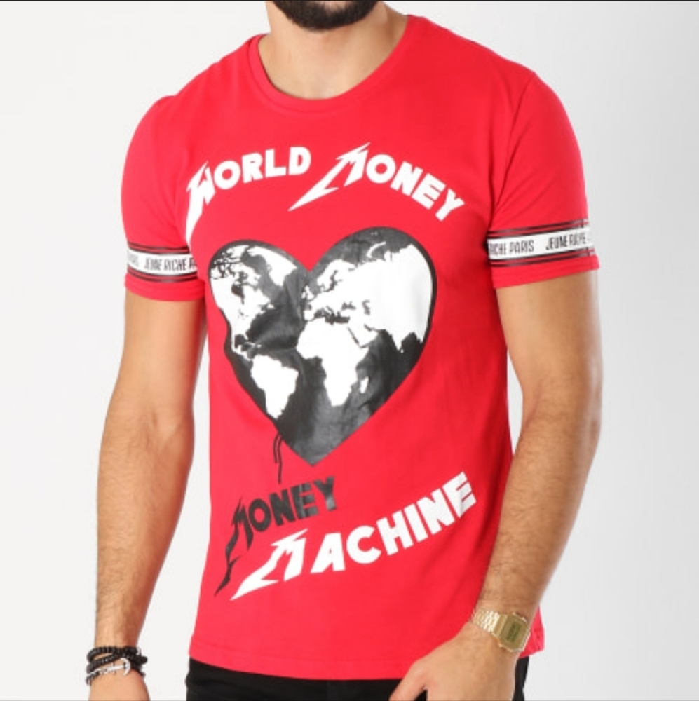 Jeune Riche Paris Red Money Machine T-shirt